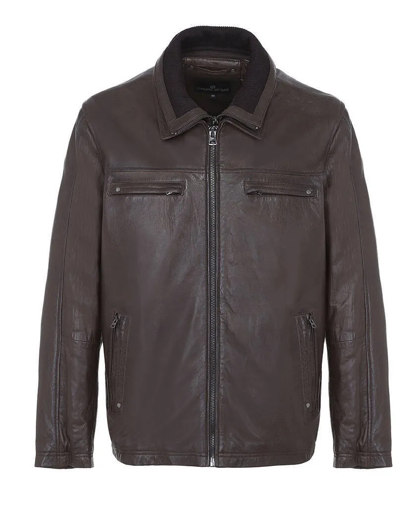 Braune Lederjacke &quot;damo&quot;