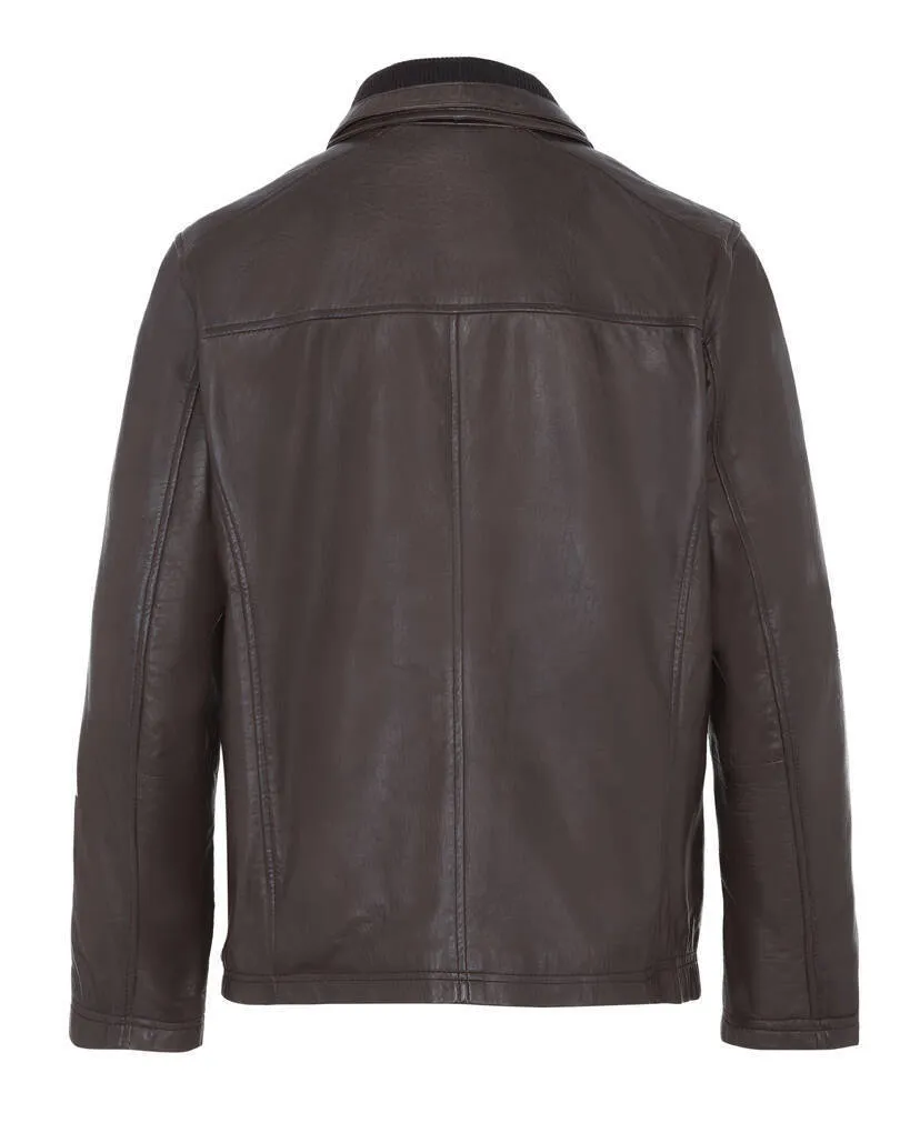 Braune Lederjacke &quot;damo&quot;