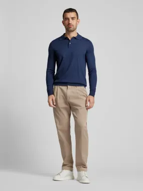Christian Berg Men Slim Fit Strickpullover mit Polokragen (dunkelblau melange) online kaufen