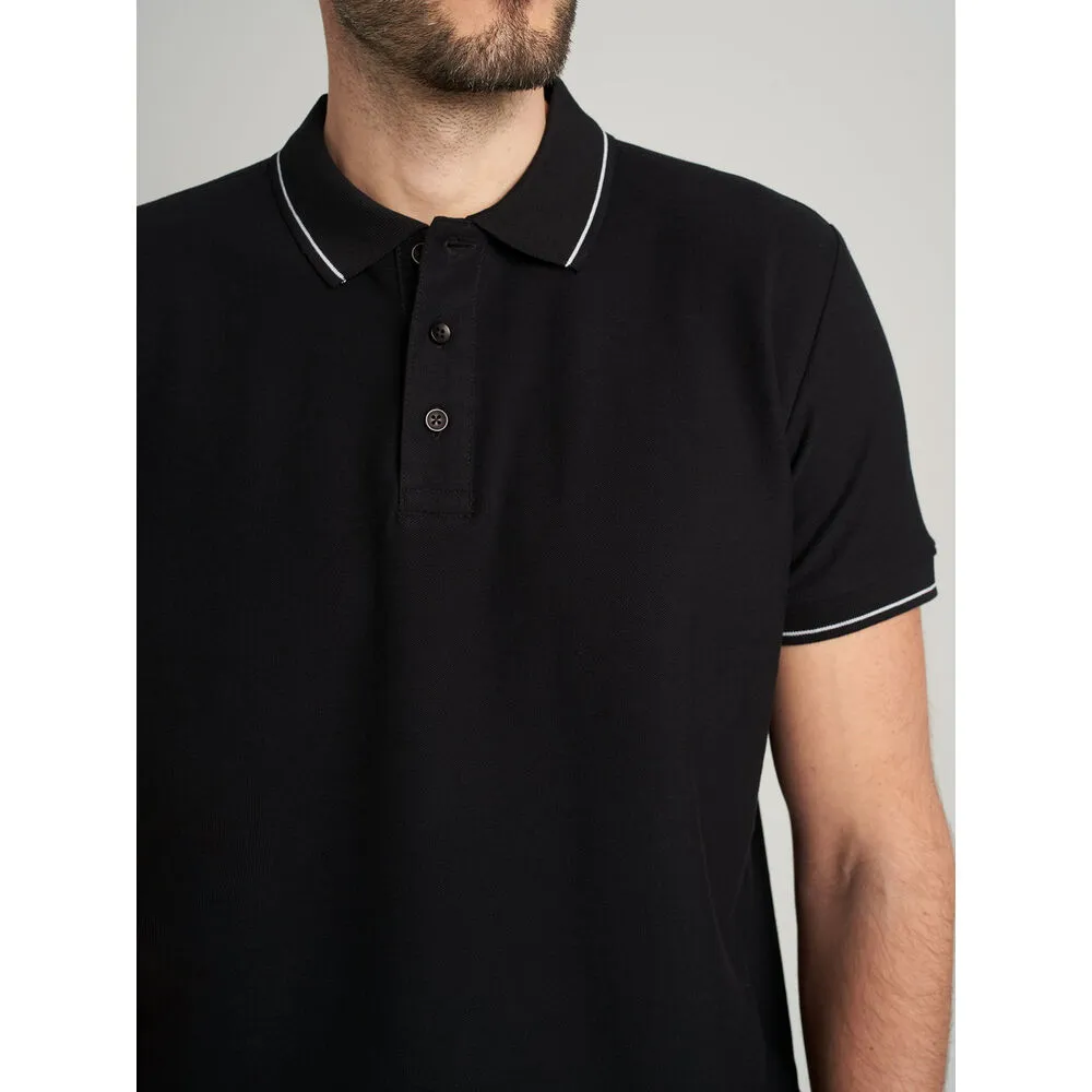 Herren Poloshirt Baumwolle schwarz 16764