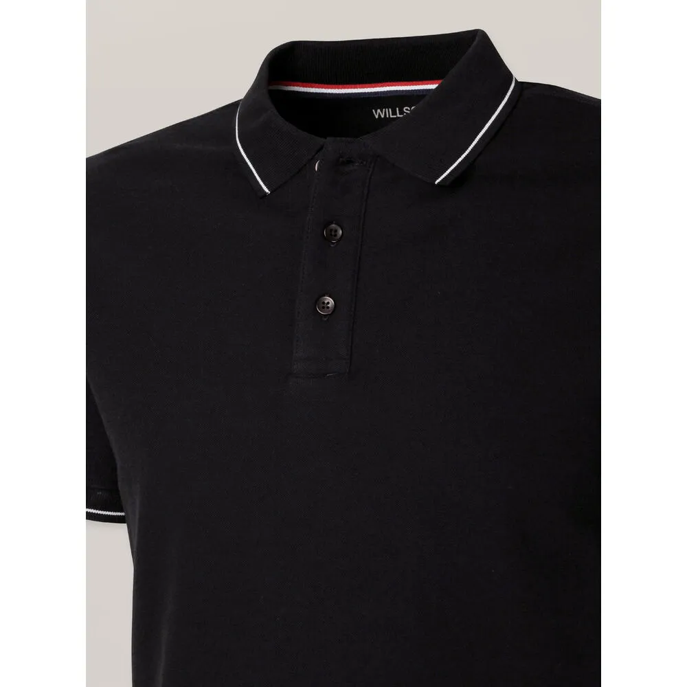 Herren Poloshirt Baumwolle schwarz 16764