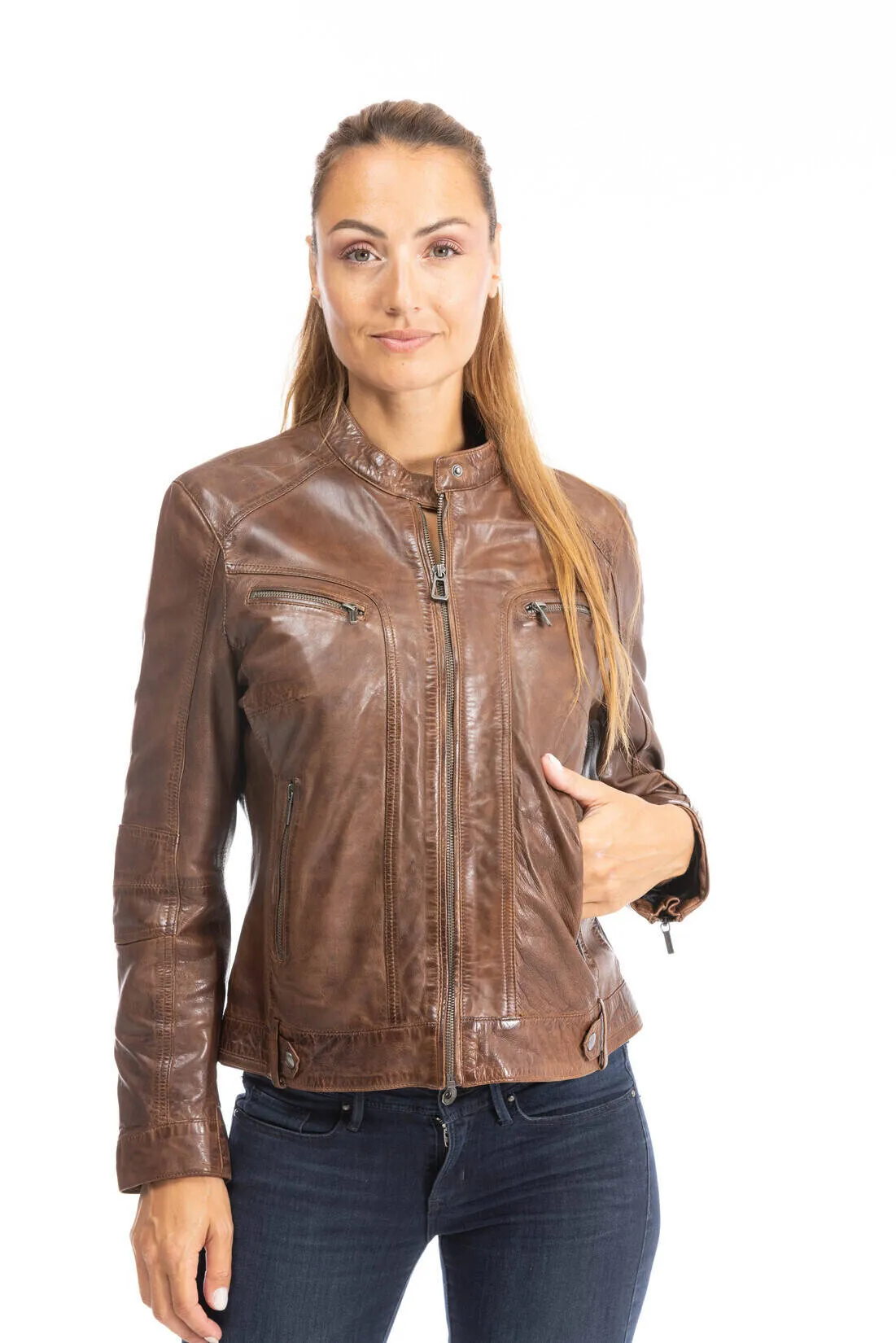 Lederjacke Bison Frau &quot;100104&quot;
