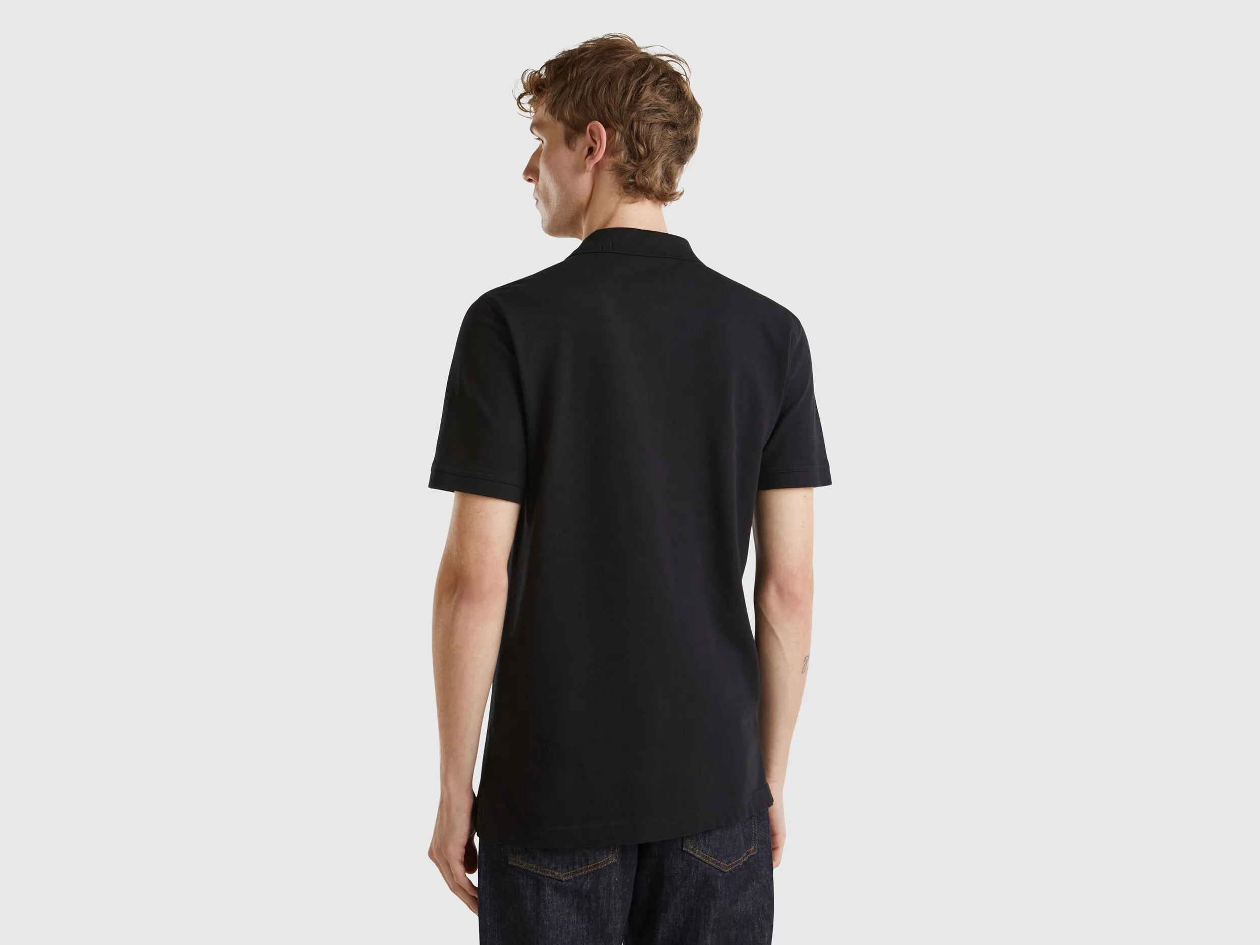 Slim Fit Poloshirt in Schwarz