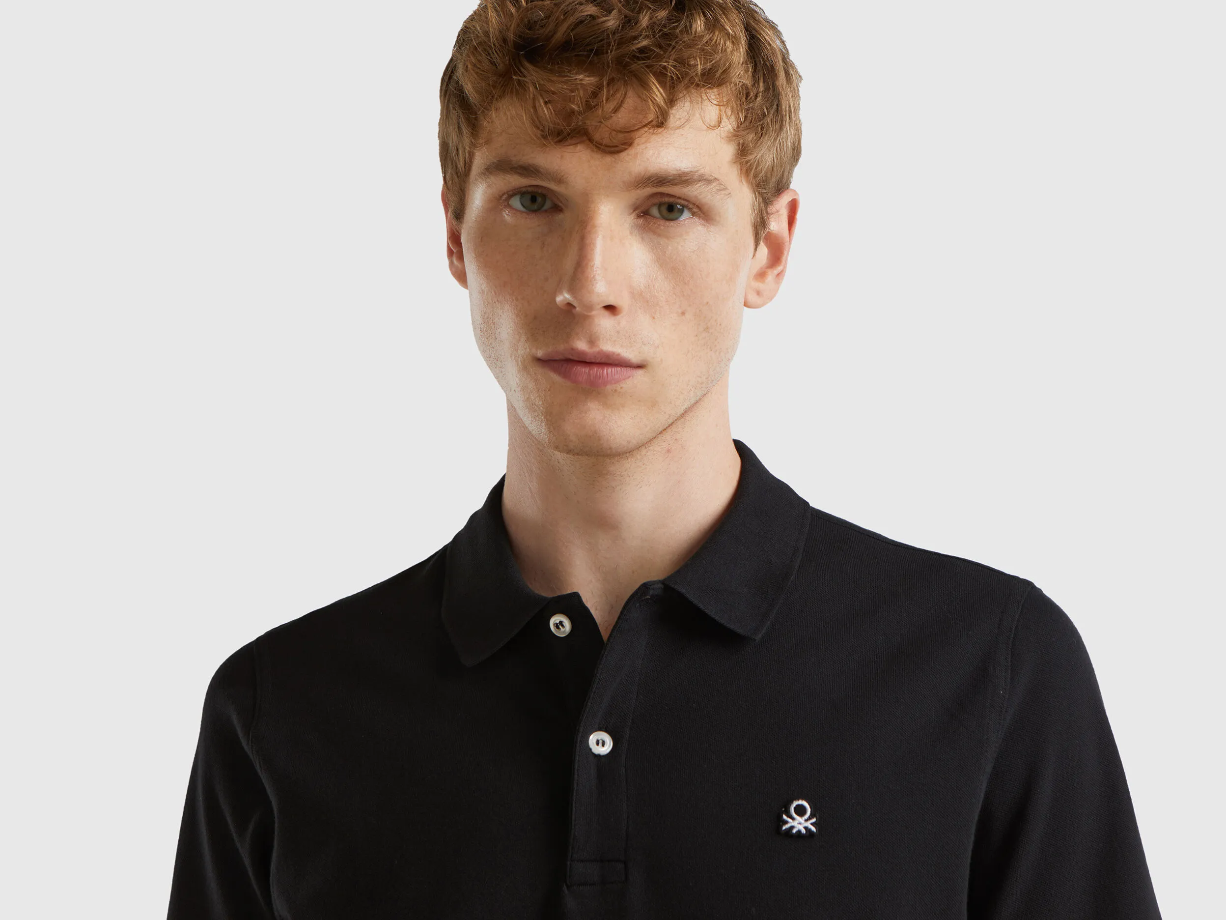 Slim Fit Poloshirt in Schwarz