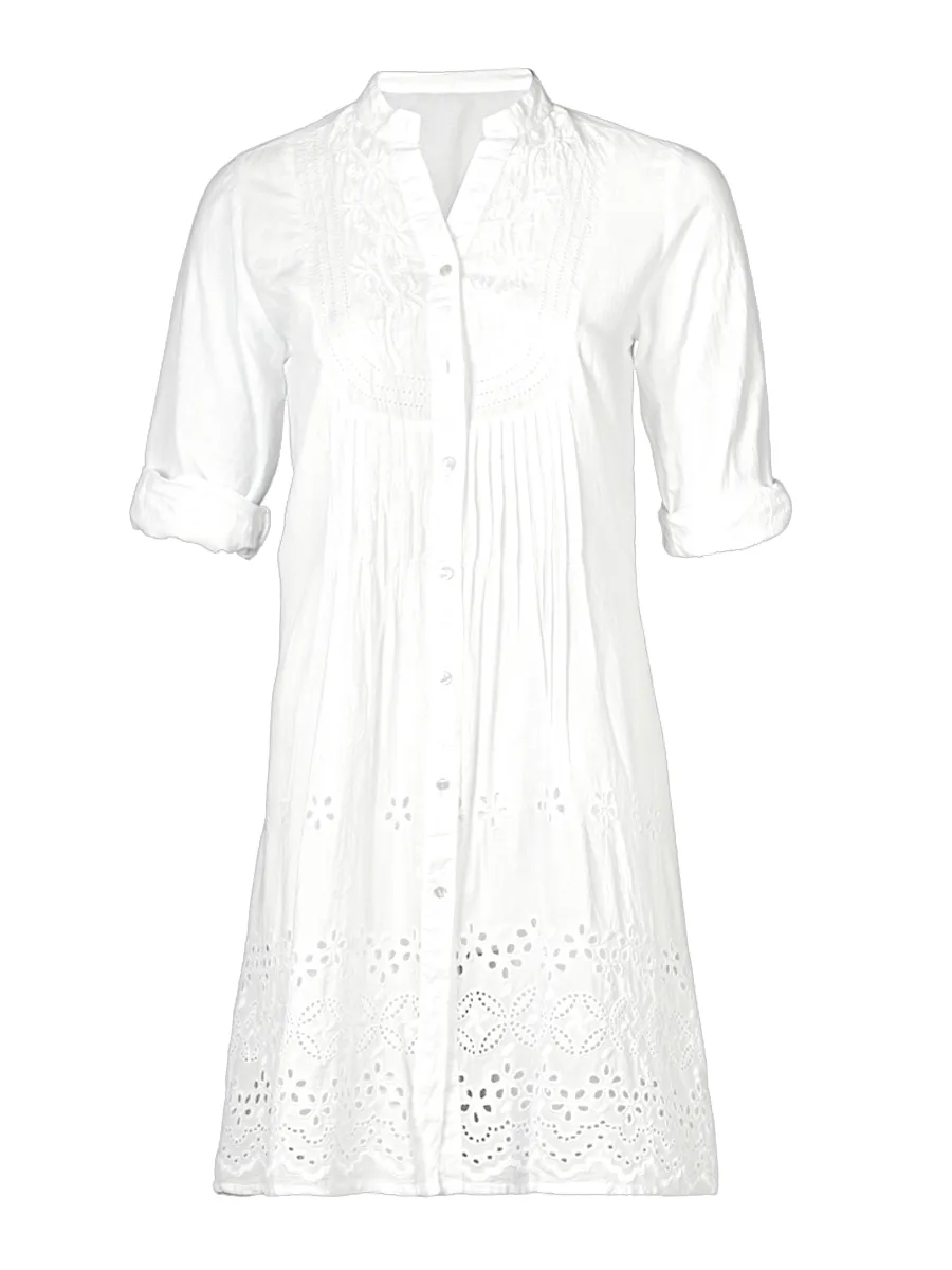 Tunika Stickerei für Damen in  weiss von folia